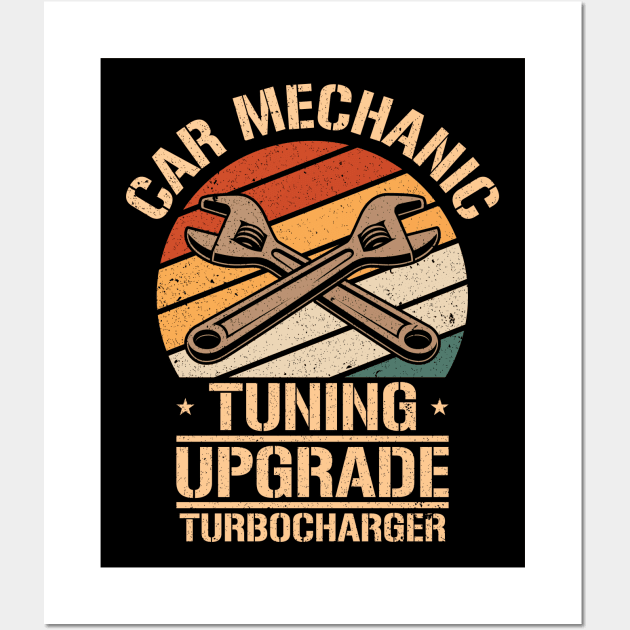 Car Mechanic Tuning Upgrade Turbocharger Wall Art by maxcode